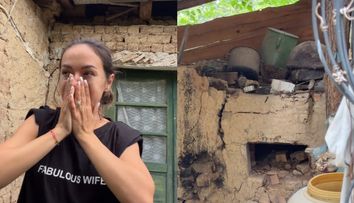 Imagini dezolante din casa în care a copilărit Vlăduța Lupău. Artista s-a întristat când a văzut în ce stare a ajuns locuința bunicilor săi