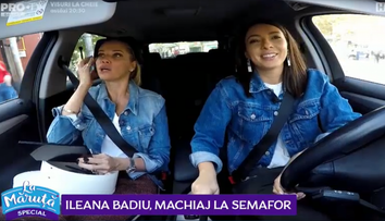 VIDEO Ileana Badiu, machiaj la semafor