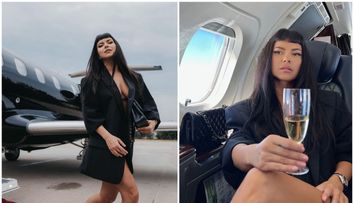 Cu nimic mai prejos ca Jennifer Lopez! Inna, o adevărată divă: covor roșu la avion, șampanie și outfit de mii de euro