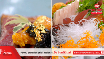 Mix platou de sushi si Vita Wagyu cu arici de mare si icre Beluga