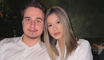 Luca Reghecampf și Asiana Peng, apariție elegantă la botezul lui Landon Abram. Cum s-au îmbrăcat cei doi