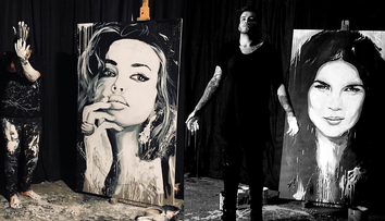 Liviu Săndulache, artistul care pictează cu mâinile chipuri celebre