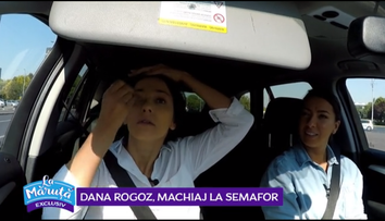 VIDEO Dana Rogoz, machiaj la semafor