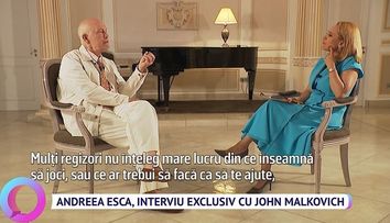 Andreea Esca, interviu exclusiv cu John Malkovich! Ce loc din România și-ar dori să viziteze celebrul actor