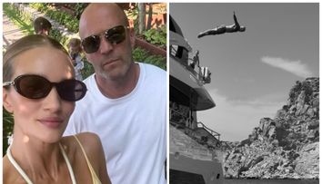 Vacanță de vis pentru Jason Statham. Actorul face spectacol cu sărituri în apă