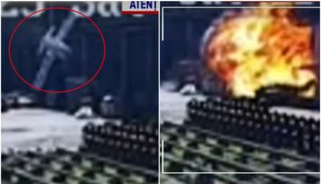 Momentul în care avionul din Arad se prăbușește și explodează. Pilotul și un tânăr de 18 ani au murit pe loc VIDEO
