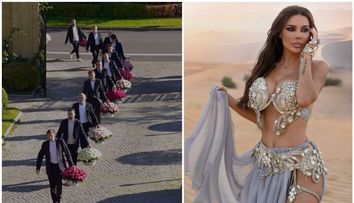 Zeci de coșuri cu trandafiri la picioarele ei, la primele ore ale dimineții. O influenceriță arată cum o răsfață soțul