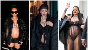 Rihanna a început spectacolul ținutelor provocatoare cu burtica la vedere! Vedeta ar fi deja în luna a șasea de sarcină