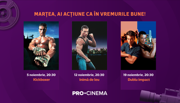 Eroii filmelor de acțiune vor cuceri micile ecrane în luna noiembrie,  la PRO Cinema