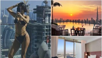 Inna, apariție fabuloasă în costum de baie într-un zgârie-nori din Dubai. Cum a pozat pe balcon
