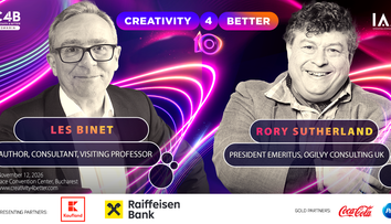 Rory Sutherland și Les Binet se alătură lui Mark Ritson în lineup-ul de Star Speakers al ediției aniversare Creativity4Better