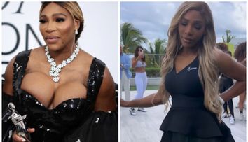 În urmă cu un an, se chinuia să încapă în fustă, acum defilează cu noua siluetă „de model”. Serena Williams, dans senzual într-o rochie ultra scurtă