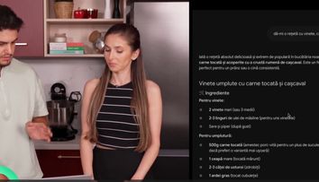 Trei ingrediente, o singură provocare: Mimi și Leeo Dumitru au descoperit rețeta perfectă pentru vinete cu ajutorul inteligenței artificiale
