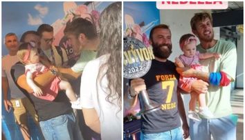 Alexandru Nedelcu, revedere emoționantă! Iubita și fetița lui l-au așteptat la aeroport