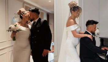 Simona Butură, apariție spectaculoasă în rochie de mireasă la cununia religioasă. Primele imagini de la nuntă