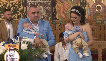 Vasilică Ceterașu, copleșit de emoții la botezul gemenilor săi. Imagini de la petrecerea fabuloasă