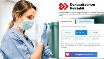 Donează pentru linia întâi | Peste 4 milioane de măști sanitare, achiziționate din donații