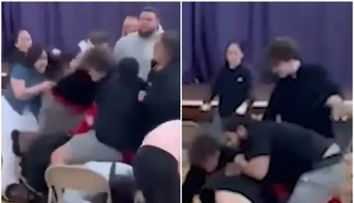 Bătaie generală între părinți, la grădiniță! S-au luat la pumni și s-au călcat în picioare chiar la ceremonia de absolvire a copiilor! Momentul, surprins pe camere de martori