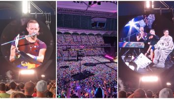 Moment sublim pe Arena Națională la concertul Coldplay! Chris Martin a dedicat o piesă victimelor de la Colectiv și a invitat trei tineri pe scenă, printre care și un supraviețuitor al tragediei din 2015: „Vom cânta pentru ei!”