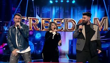 Vocea României 2024: Semifinala. TRIO SMILEY: Andra Argișanu și Robert Lukian au creat un moment spectaculos împreună cu antrenorul lor. Au ridicat publicul în picioare cu piesa „Freedom”