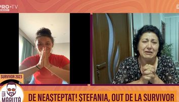 Ștefania Stănilă, în lacrimi, în direct la Măruță după eliminarea din Survivor: „Simt foarte multă durere!”