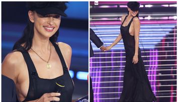 Irina Shayk, senzația serii la Sanremo 2026. A schimbat patru rochii negre cu transparențe și decupaje, iar pe dinți și-a aplicat un diamant