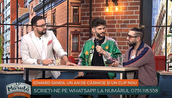 Edward Sanda sărbătorește un an de căsnicie cu Cleopatra Stratan și lansează o piesă nouă cu Vijay
