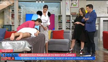 VIDEO Geanina Ilieș vorbește despre beneficiile masajului cu roci vulcanice