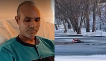 El este eroul care și-a pus viața în pericol pentru a salva fetița căzută în lacul înghețat din Craiova! Ce a declarat direct de pe patul de spital: „Sunt fericit!”