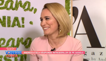 VIDEO Andreea Esca răspunde întrebărilor de pe google
