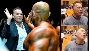 Prima reacție a lui Arnold Schwarzenegger după ce a fost lovit mișelește de un bărbat