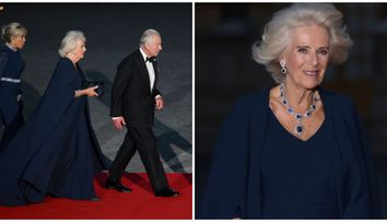 Camilla, apariție demnă de o regină! Soția lui Charles, splendidă într-o creație Dior la Palatul Versailles