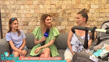 Cum se descurcă Alina Laufer cu cei trei copii. 