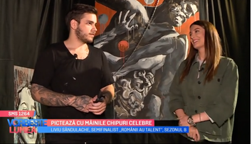  VIDEO Liviu Sandulache, semifinalistul de la Românii au Talent, pictează cu mâinile chipuri celebre