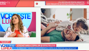 VIDEO Gabriela Maalouf, despre etichetarea copiilor și efectele