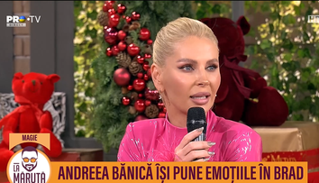 Andreea Bănică și-a pus emoțiile în bradul de Crăciun