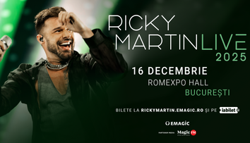 Ricky Martin vine la București! Superstarul mondial aduce show-ul „Ricky Martin Live 2025” la Romexpo, pe 16 decembrie.