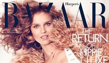 Eva Herzigova, insarcinata pe coperta Harper’s Bazaar! FOTO