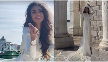 Mădălina Ghenea, apariție spectaculoasă în rochie de mireasă pe străduțele din Veneția: „Am spus DA”
