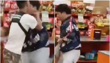 Momentul terifiant în care un bărbat încearcă să răpească un bebeluș dintr-un magazin, după ce a fost prins la furat VIDEO
