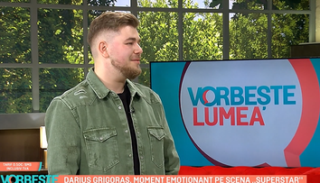 Darius Grigoraș, de pe scena SuperStar, în platoul Vorbește lumea. Totul despre experiența care i-a redat încrederea în sine