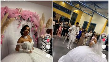 Toată lumea se întreabă cum a reușit mireasa să iasă pe ușă. “Rochia miresei e mai mare decât camera mea”