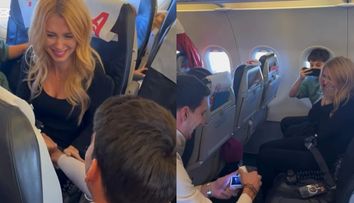Andreea Bălan a fost cerută în căsătorie. Victor Cornea i-a adresat întrebarea cea mare, chiar în avionul care îi ducea spre Laponia: „Am spus DA”