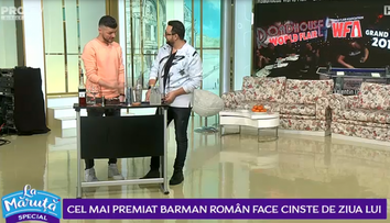 VIDEO Valentin Luca l-a cinstit pe Măruță cu un cocktail