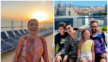 Andra, imagini spectaculoase din vacanța de pe vasul de croazieră: „Apusul este pur și simplu fermecător!”