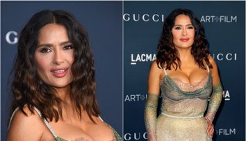La 56 de ani, a eclipsat cu decolteul ei vedete de 20! Salma Hayek, într-o rochie mult prea mică pentru formele ei generoase
