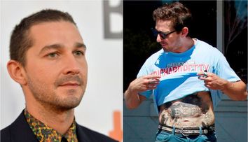 Shia LaBeouf, în chiloți și la bustul gol pe stradă. Actorul și-a etalat cele 13 tatuaje