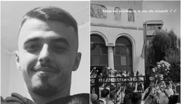 VIDEO Scene sfâșietoare la înmormântarea lui Bogdan, polițistul de 22 de ani care a murit carbonizat într-un accident cumplit