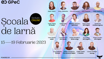 Școala de Iarnă GPeC 15-19 februarie: Cursuri intensive de E-Commerce & Digital Marketing cu traineri internaționali și români