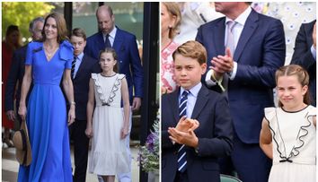 Prințesa Charlotte și Prințul George, adorabili în loja regală de la Wimbledon! O apariție de gală alături de Kate și William la finala masculină